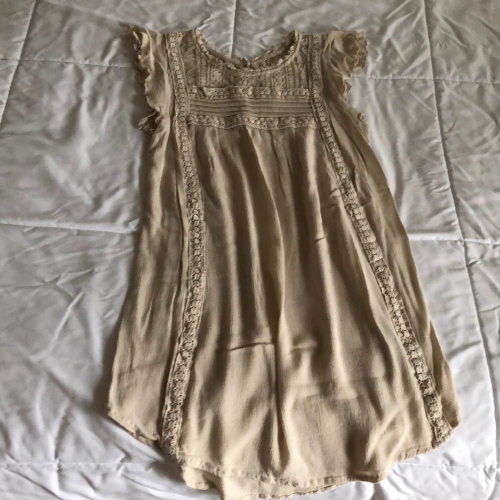 Sweet gauzy tank, cream color, boho, sz med